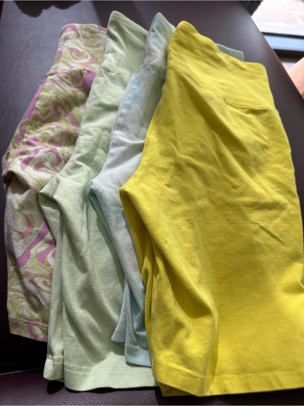 Nordstroms BP Bright Yellow, Green& Pastel Biker Shorts Bundle - Mixed Colors